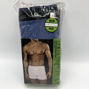 Sears Structure Mens Boxer Briefs Cotton Underwear XL Blue Gray